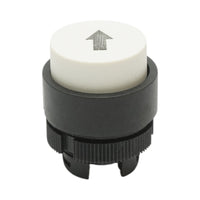 Testa del pulsante di controllo convessa bianca con freccia verso l'alto Ø 22mm LAY5 Breckner Germany