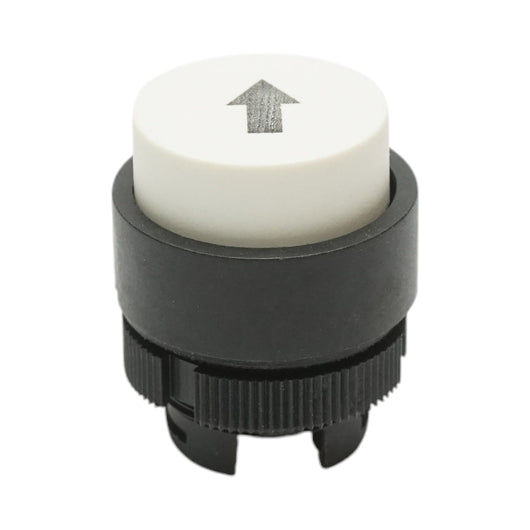 Testa del pulsante di controllo convessa bianca con freccia verso l'alto Ø 22mm LAY5 Breckner Germany