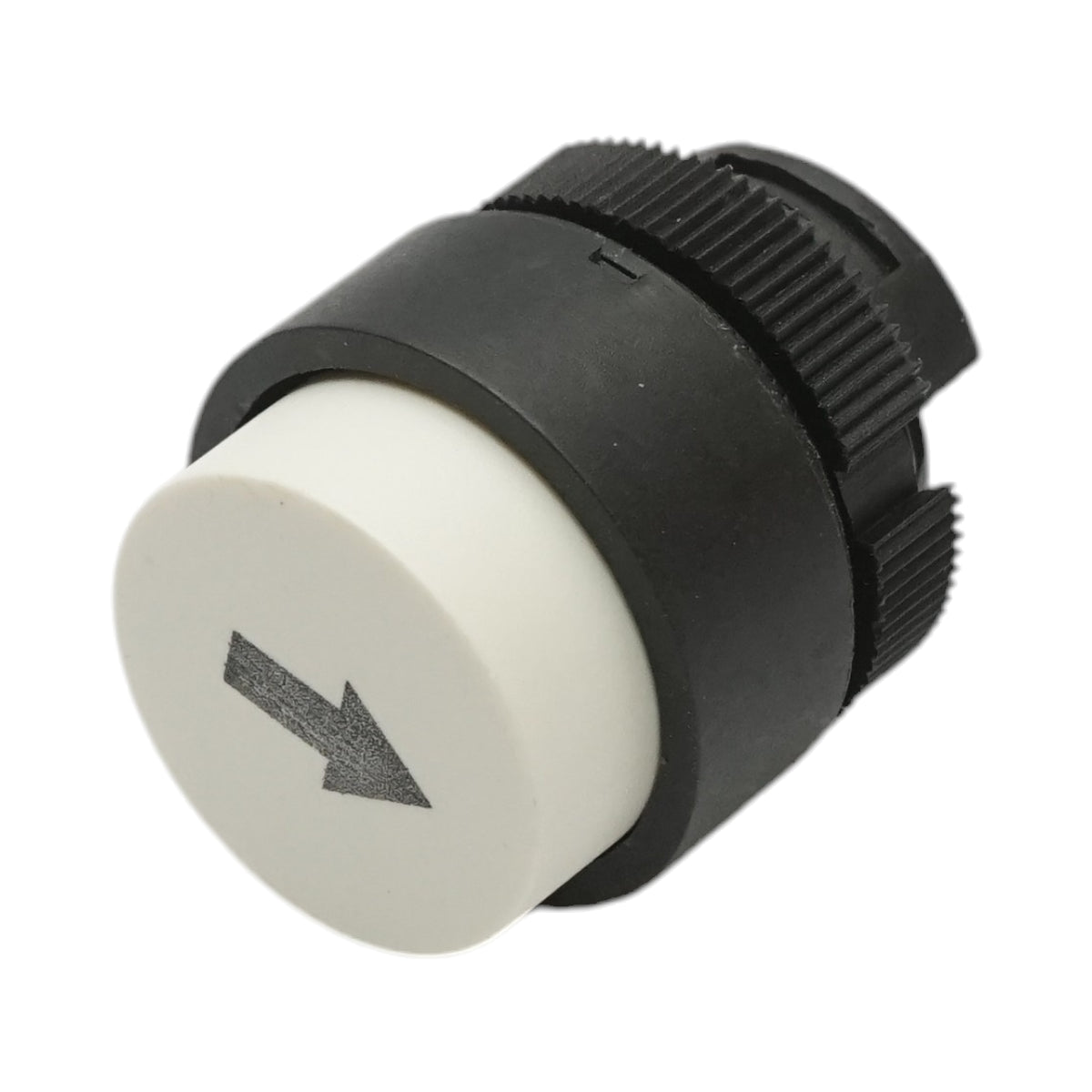 Testa del pulsante di controllo convessa bianca con freccia verso l'alto Ø 22mm LAY5 Breckner Germany