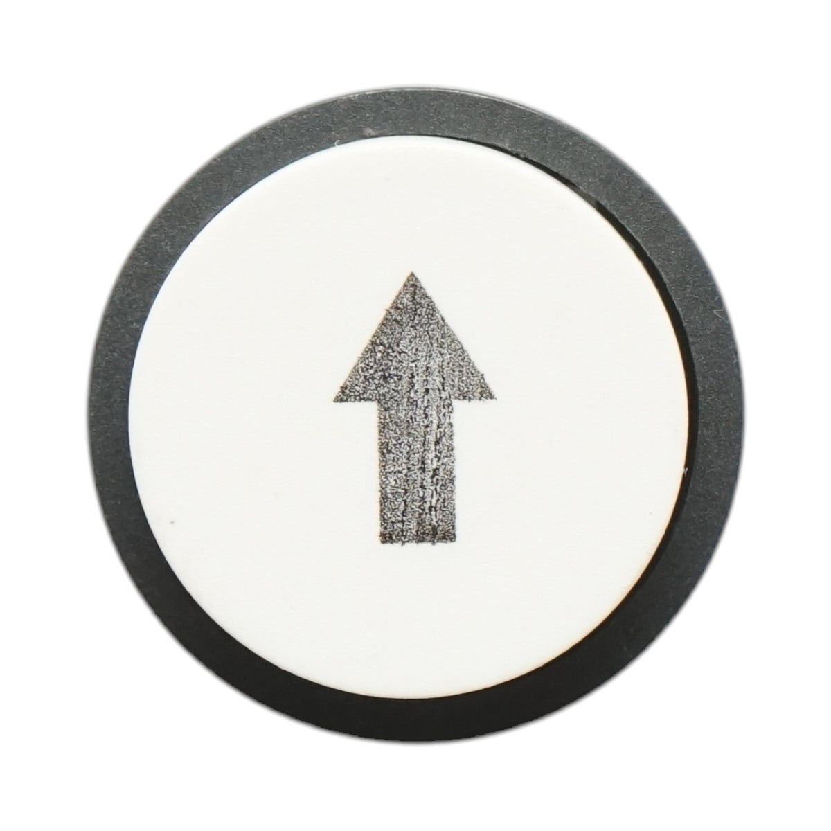 Testa del pulsante di controllo convessa bianca con freccia verso l'alto Ø 22mm LAY5 Breckner Germany