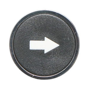 Testa del pulsante di controllo nera freccia verso il basso Ø 22mm LAY5 Breckner Germany