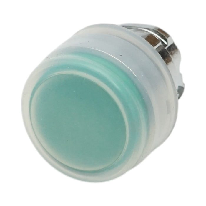 Testa del pulsante di controllo verde con cappuccio protettivo Ø 22mm ZBE Breckner Germany