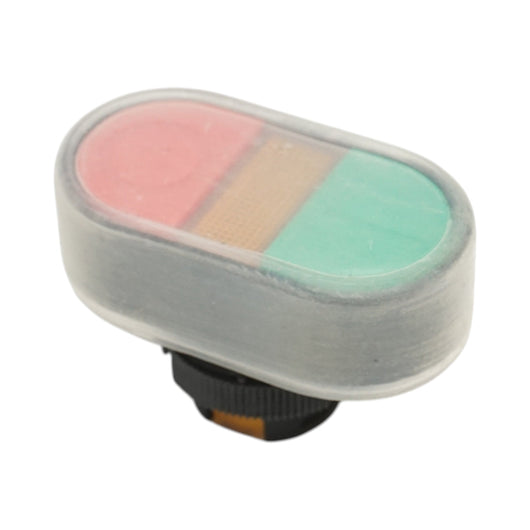 Testa pulsante di comando doppio rosso-verde con cappuccio protettivo Ø 22mm LAY5 Breckner Germany