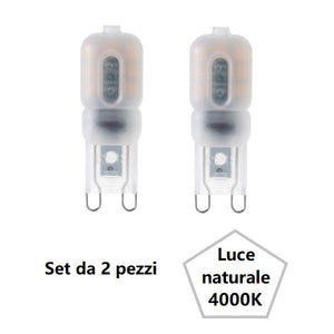 G9 SET 2 LAMPADINE A LED 2,2W LUCE NATURALE 4000K 190 LUMEN FAN EUROPE
