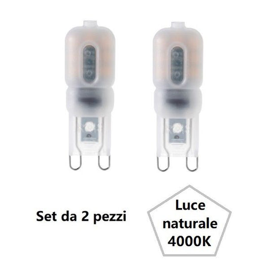G9 SET 2 LAMPADINE A LED 2,2W LUCE NATURALE 4000K 190 LUMEN FAN EUROPE