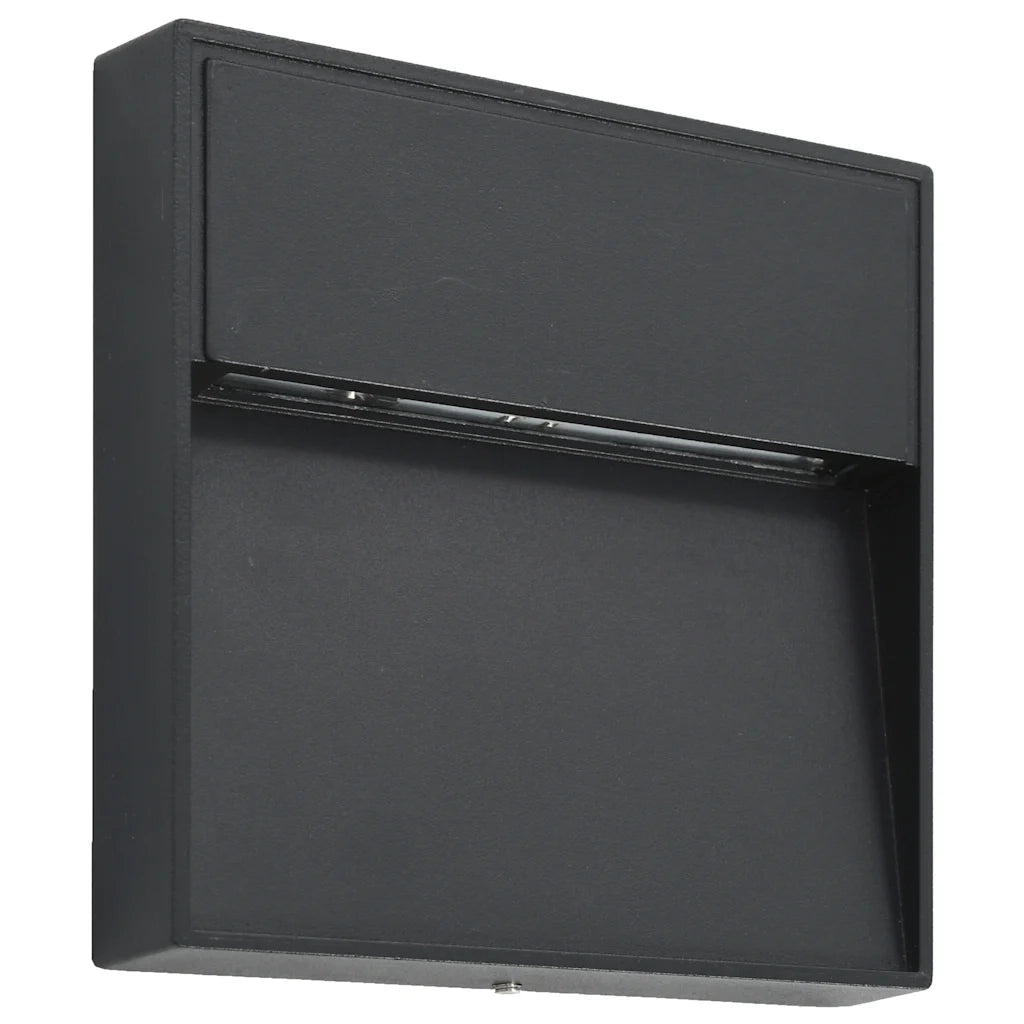 Lampade da Parete da Esterno a LED 2 pz 3 W Nere Quadrate CFW2984576