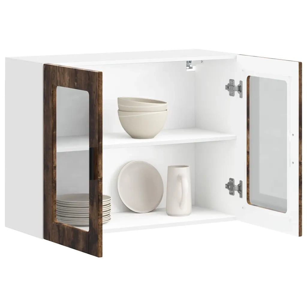 Pensile da Cucina con Porta in Vetro Porto Rovere Fumo 854092