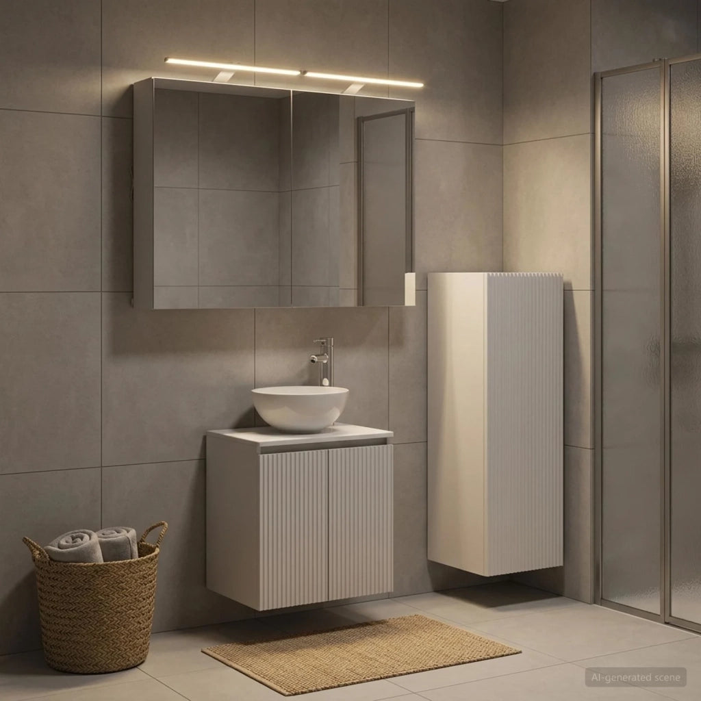 Set di mobili per il bagno 4 pz Bianco 3407407