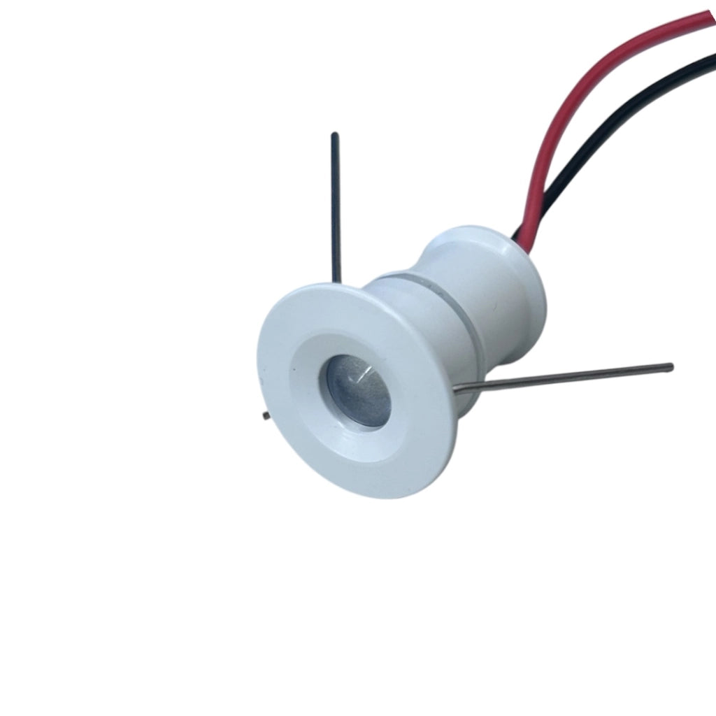 Mini faretto LED Bianco da incasso 1W 12V IP65 punto luce Verde cielo stellato per bagno doccia esterno segnapasso scale vetrine mobili camper