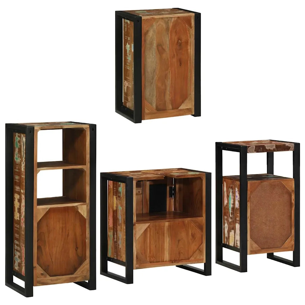 Set di mobili per il bagno 4 pcs Legno massello riciclato 3305695