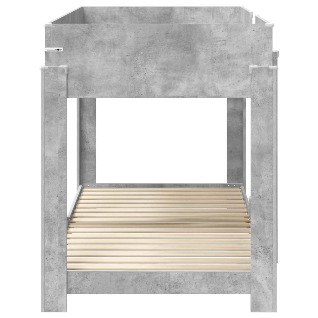 Letto a Castello per Bambini Grigio cemento 90 x 200 cm 3410518