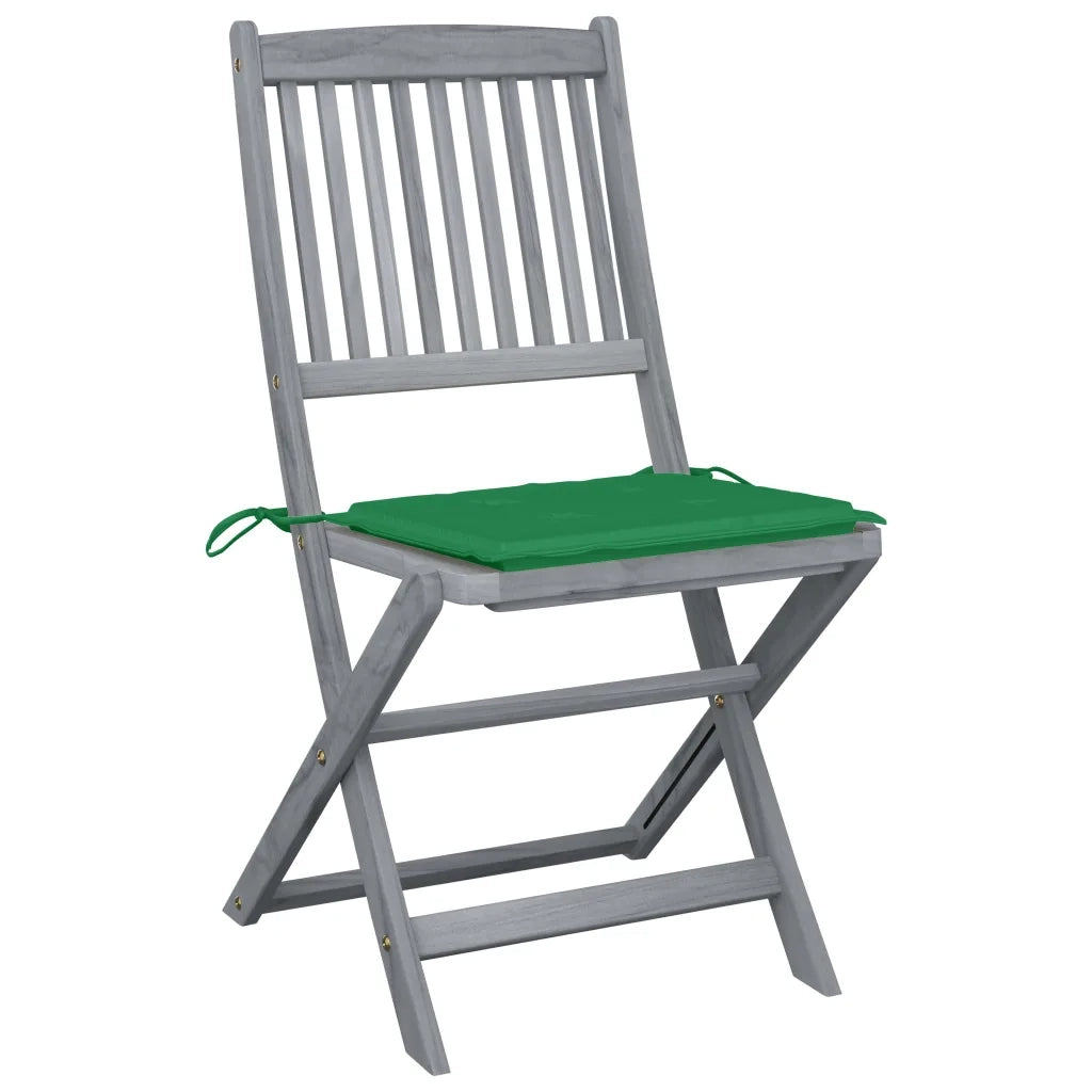 Sedie da Giardino Pieghevoli 4pz con Cuscini in Massello Acacia cod mxl 8161