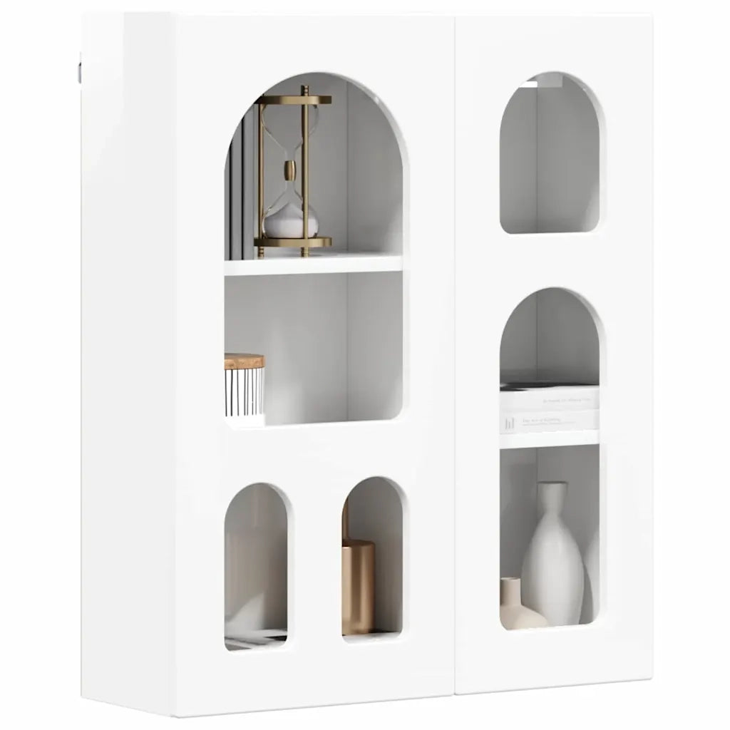 Armadio pensile con lo scaffale Bianco Lucido 59 x 20 x 71.5 cm