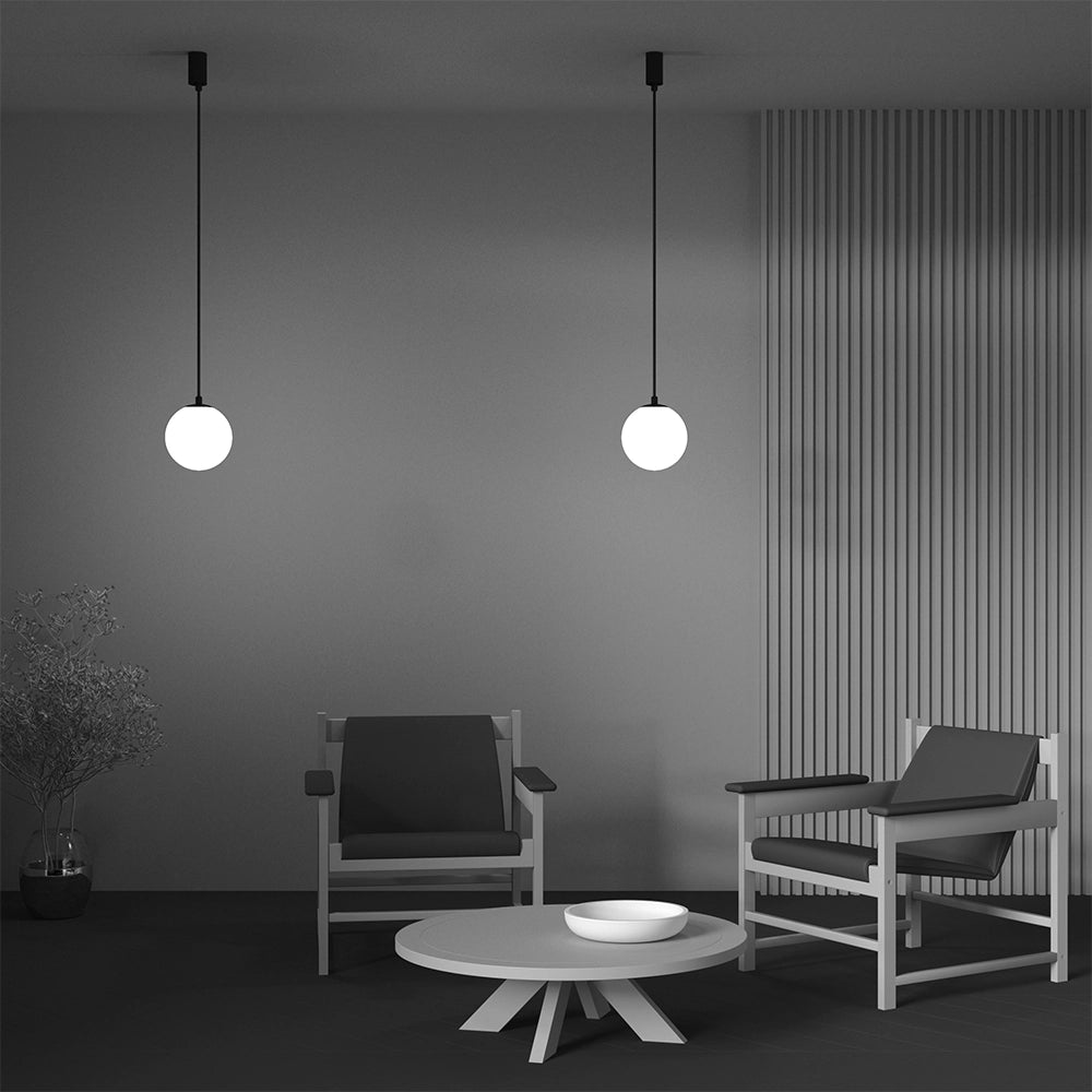 Lampada a sospensione Maytoni Luna LED 5W 4000K nera Ø20