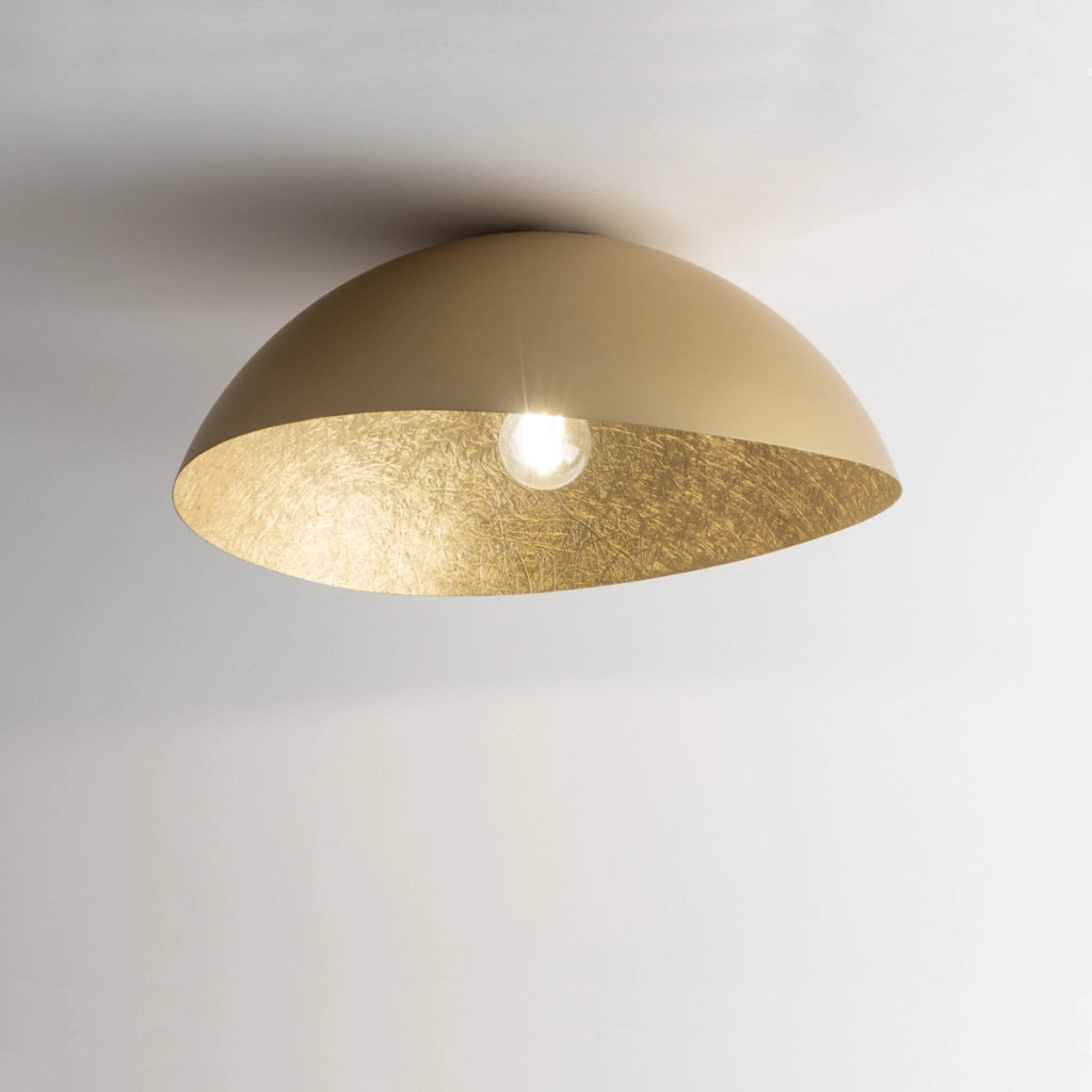 Plafoniera decorativa oro tonda 33cm E27 Sigma Solaris