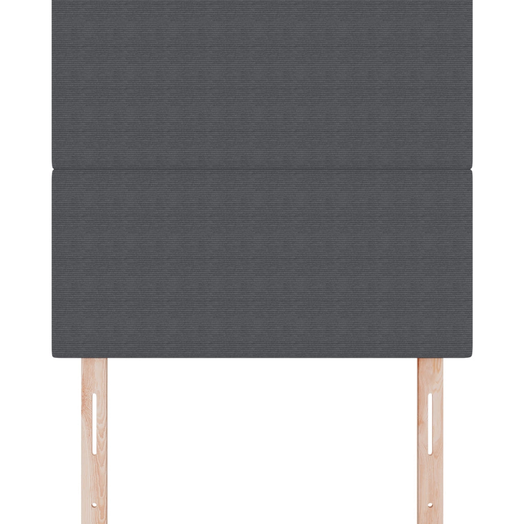Testiera  Design Pieno Grigio Scuro 80 cm in Tessuto Corduroy