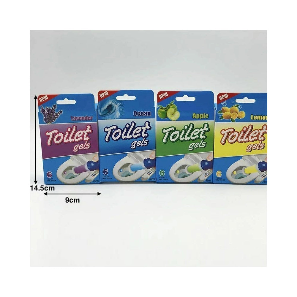 Trade Shop - Set 12 Pz Bagno Wc Deodorante Profumo Gel Con Applicatore Toilette -