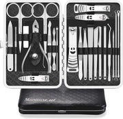 Set di Manicure Professionale con 23 Pezzi di Acciaio Inossidabile per Casa e Viaggio