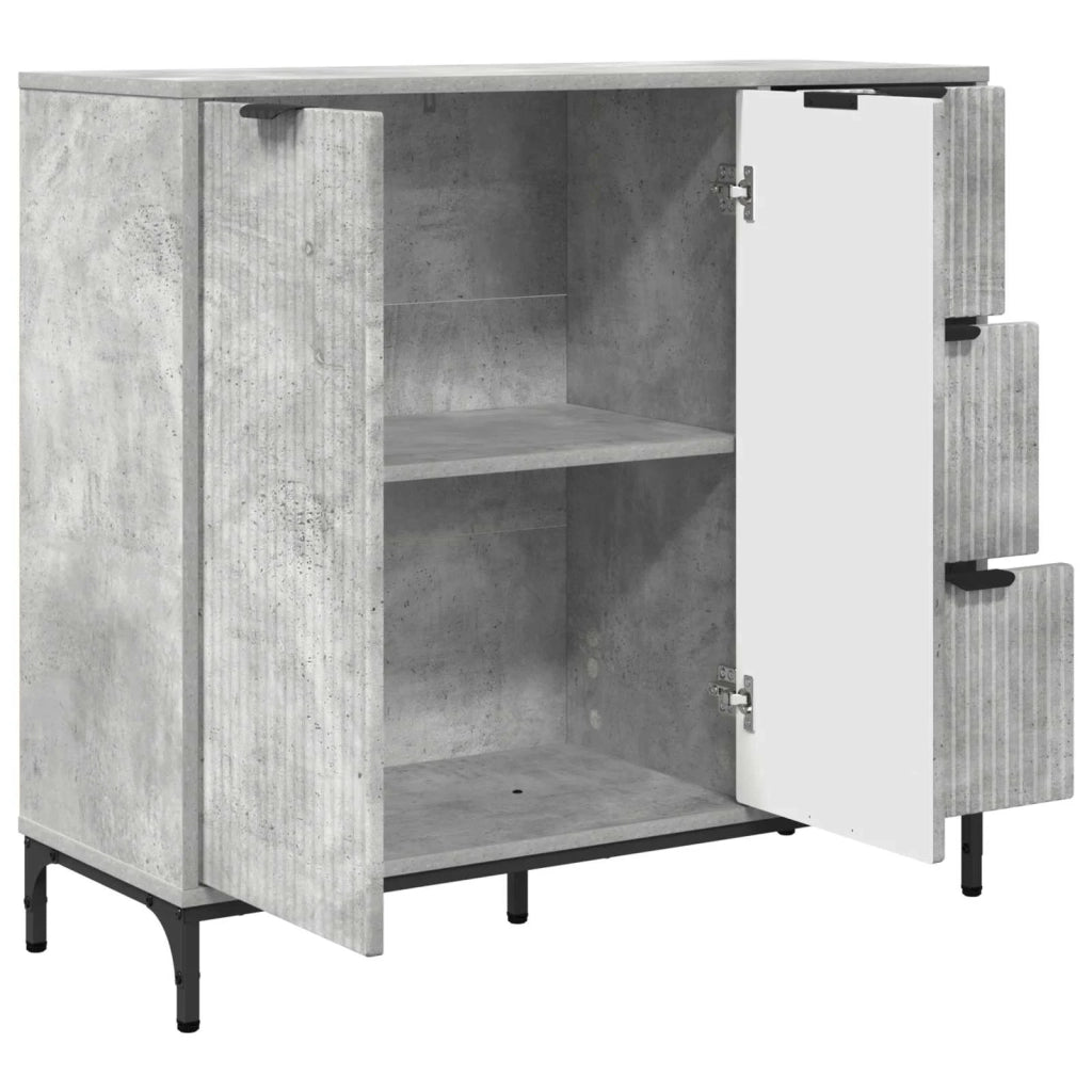 Credenza Grigio cemento 89,5 x 33 x 82 cm Legno multistrato 883457