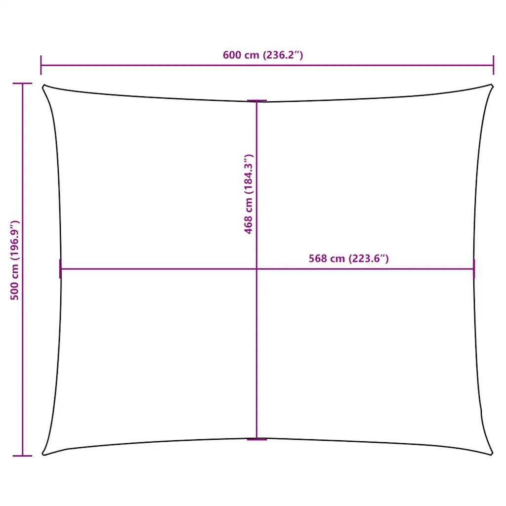 Parasole a vela | Telo Ombra | Vela da ombra Oxford Rettangolare 5x6 m Arancione