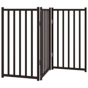 Cancelletto di sicurezza pieghevole per cani a 3 pannelli 150 cm in legno massello di abete nero 02_0023083