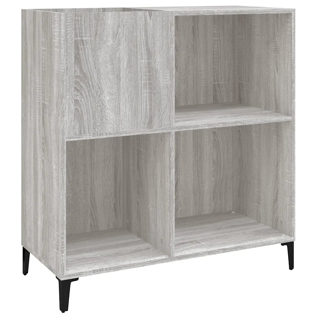 Mobile Porta Dischi Grigio Sonoma 84,5x38x89 Legno Multistrato 832003