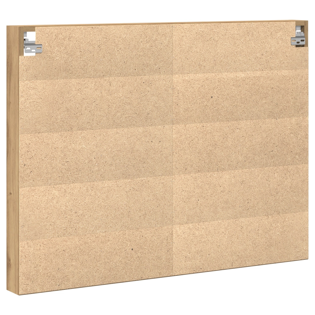 Armadio Vitrine  in Rovere Artigianale 100x8,5x75 cm in Legno Composito