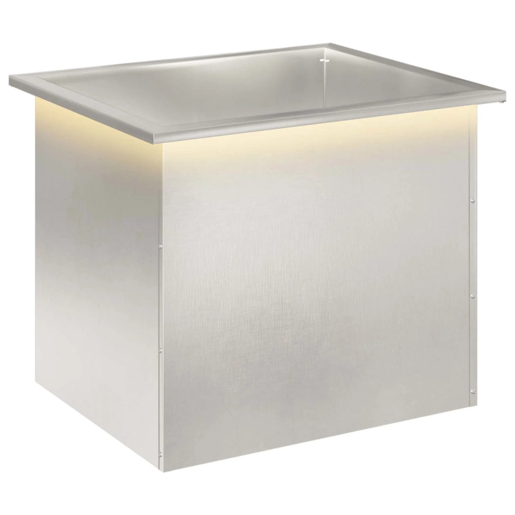 Fioriera da giardino con LED Argento 50 x 60 x 48 cm 8008204