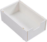 Organizzatore da scrivania, cassetta di caricamento, combinabile a piacere, supporto da ufficio, oggetti di uso quotidiano, trucco, cosmetica, gioielli, archiviazione, ogni 18,5 x 11,5 x 7 cm, bianco