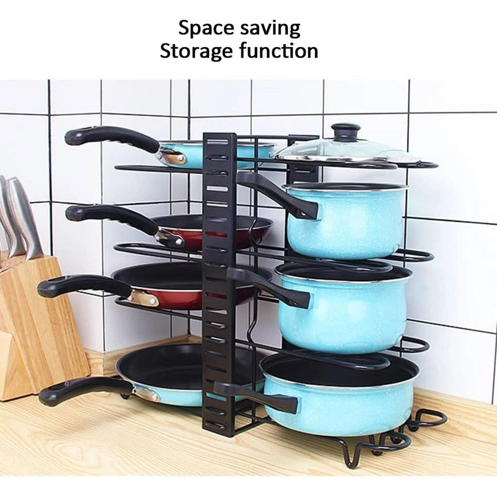 Trade Shop - Organizzatore Estensibile Regolabile Per Pentole Padelle A 8 Livelli Organizer Cucina -