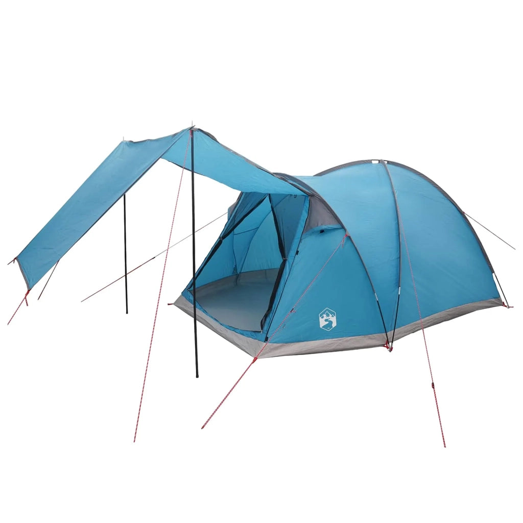 Tenda Capanna con tetto Blu 4 persone Poliestere e Acciaio 42028580