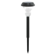 Set di 12 luci solari decorative da giardino 8,5 x 31 cm con accensione automatica stile moderno plastica nera 02_0056664