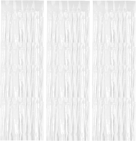 Set di 3 Frange per Tende - Metallic Klatergoud - 1 x 2 m - Luccicante - Materiale PET Duraturo - Decoração di Festa - Tende di Festa