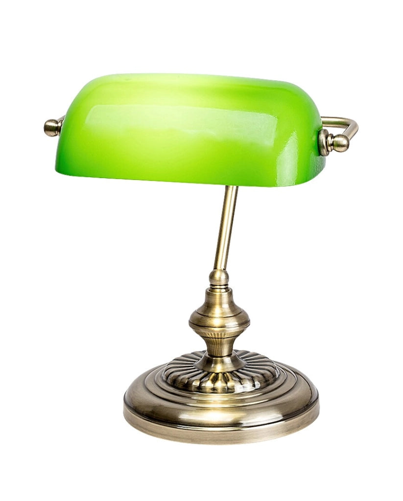 Lampada da scrivania Bank verde/marrone E27 Rabalux 4038