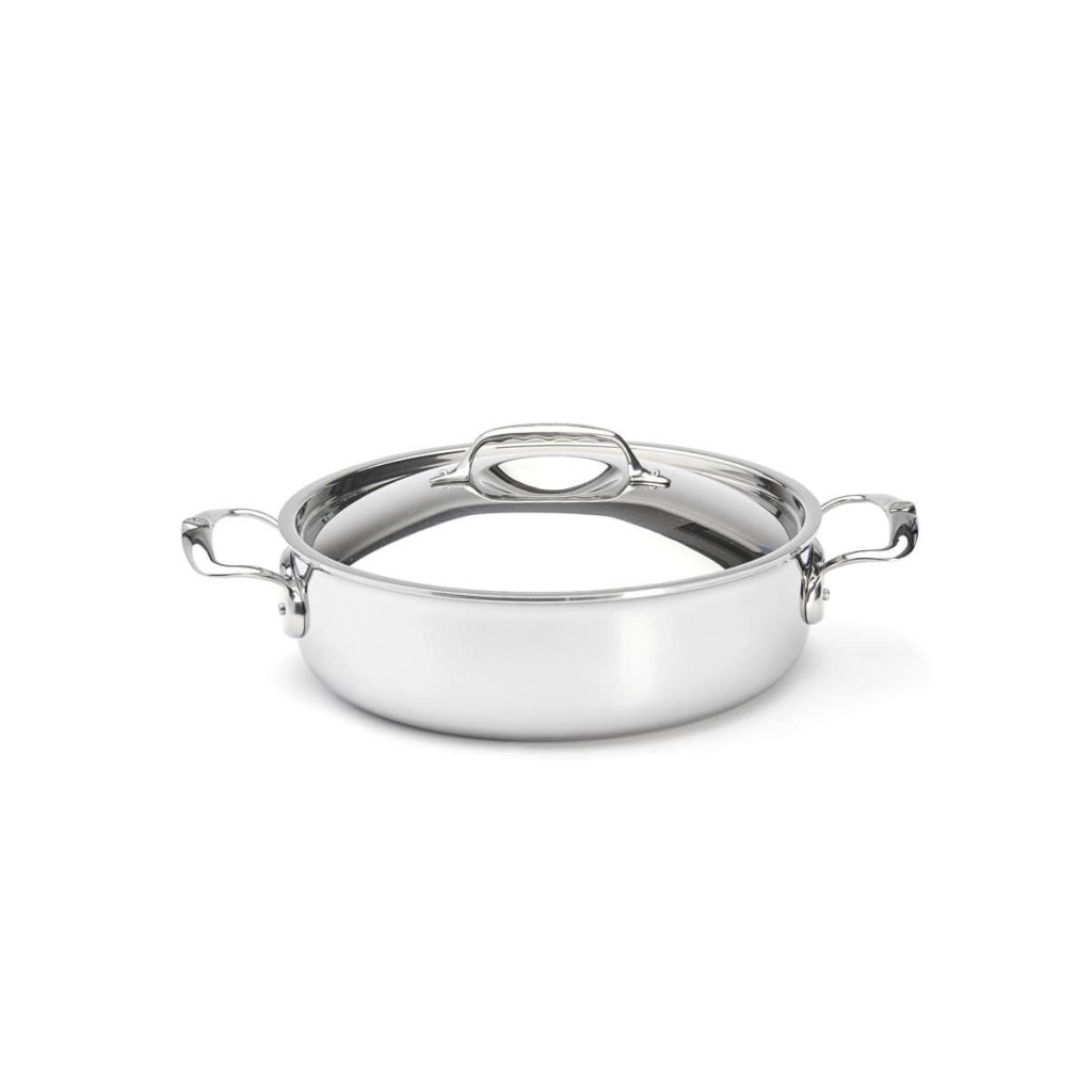 De Buyer 3741.28 Affinity Casseruola Bassa con Coperchio 28 cm Acciaio Inox 4,6 L Induzione colore Acciaio inossidabile