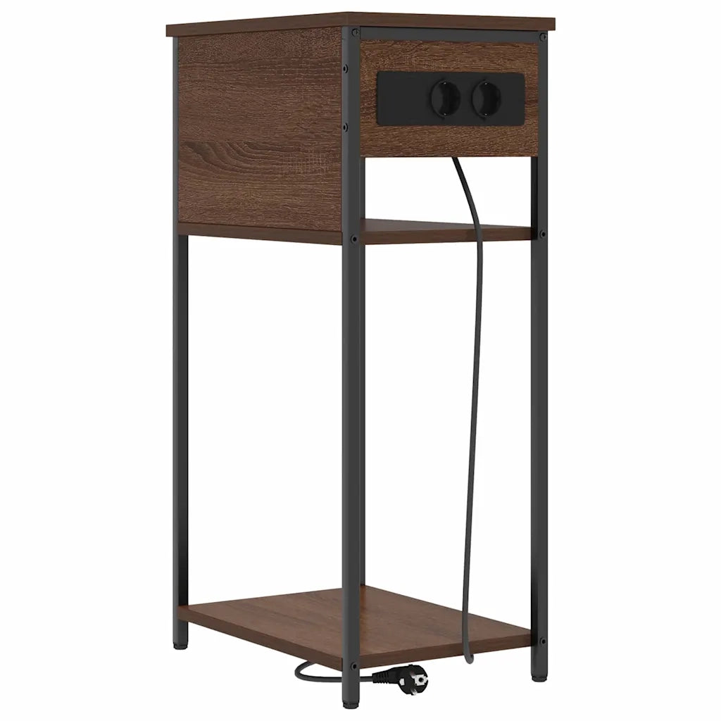 Armadio da Notte Rovere Marrone 41 x 28 x 76 cm 859579