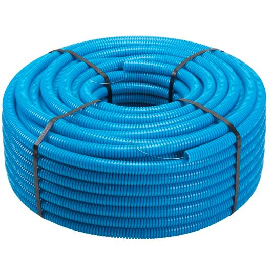 TUBO CORRUGATO PVC Ø25MM BLU 50MT