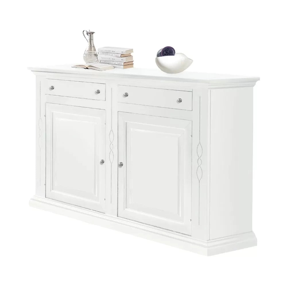 Credenzone classico legno shabby 2 porte 177x48x110 (1596) - Mobili 2G