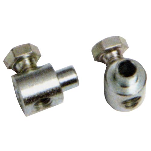 MORSETTI ZINCATI 1 VITE LATERALE FORO Ø3   BLISTER 4 PZ