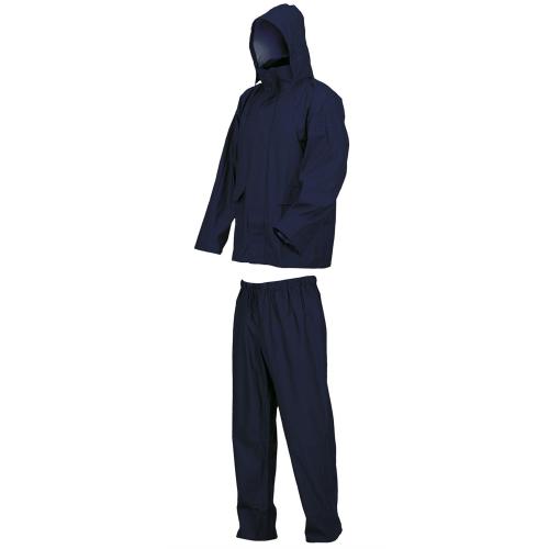 IMPERMEABILE POLIESTERE/PVC ""TG  XXL"" COMPLETO BLU ILLUVIA""