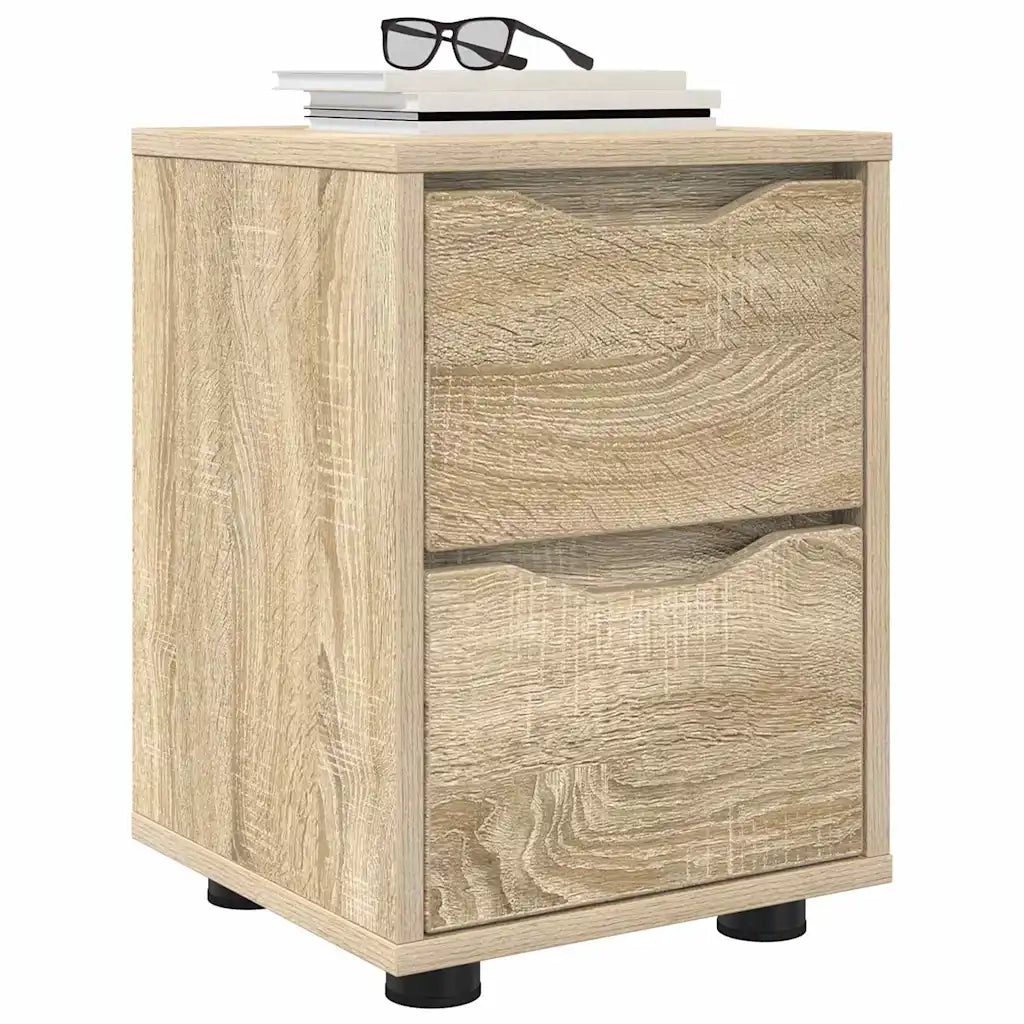 Comodini con cassetto 2 pz-Set di 2 Tavolino da notte Rovere Sonoma 30,5 x 30 x 43 cm