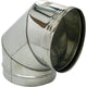 GOMITO 90° Ø12CM TUBO STUFA PELLET ACCIAIO INOX 304