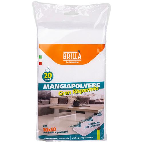 PANNI ELETTROSTATICI PER SCOPA CF 20PZ CATTURA POLVERE