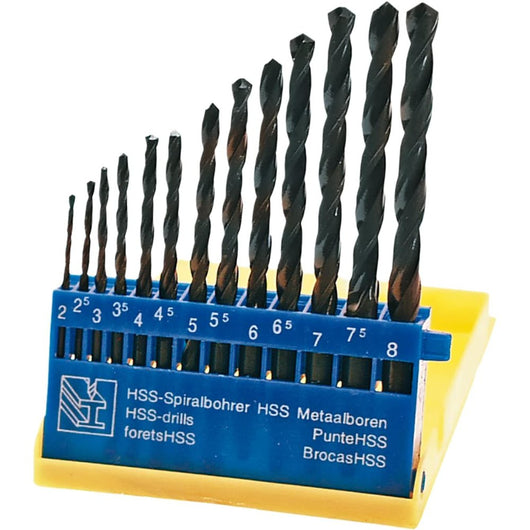 Topex 60h718 punte per metallo h hss 2,0-8,0 mm 13 pezzi assorti
