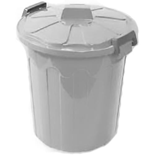 BIDONE VULCANO CON COPERCHIO LT 50 SILVER