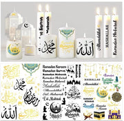 Set di candele decorative per Eid da 6 pezzi per la decorazione di Ramadan