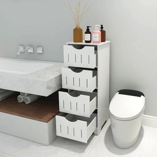 Cassa da bagno a 4 livelli con pannelli di caricamento, idonea per camera da letto, ingresso, bagno 30 x 30 x