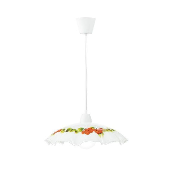 LAMPADARIO SOSPENSIONE IN VETRO DIAMETRO 42 CM 1XE27 RIBES FAN EUROPE
