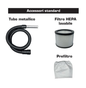 ASPIRACENERE ELETTRICO ASHLEY 112 800W FUSTO 18L FILTRO HEPA LAVOR