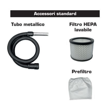 ASPIRACENERE ELETTRICO ASHLEY 112 800W FUSTO 18L FILTRO HEPA LAVOR